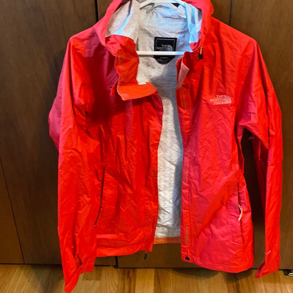 The North Face raincoat with hood- medium womens